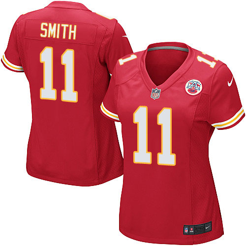 Women's Elite Alex Smith Nike Jersey Red Home - #11 NFL Kansas City Chiefs